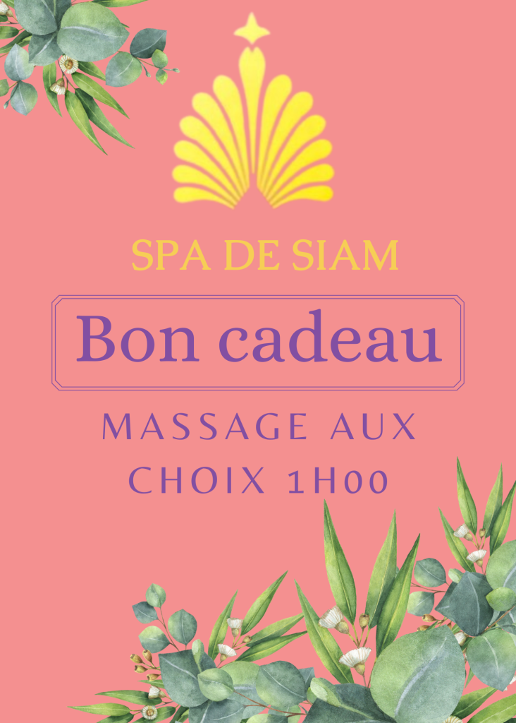 Bon cadeau SPA de Siam — massage au choix d'une heure